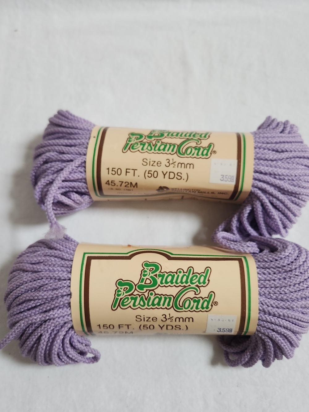 Braided Persian Macrame Cord - Lavender Purple